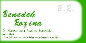 benedek rozina business card